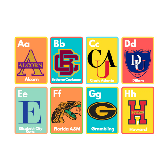 HBCU Alphabet Flash Cards (A-Z) Instant DOWNLOAD