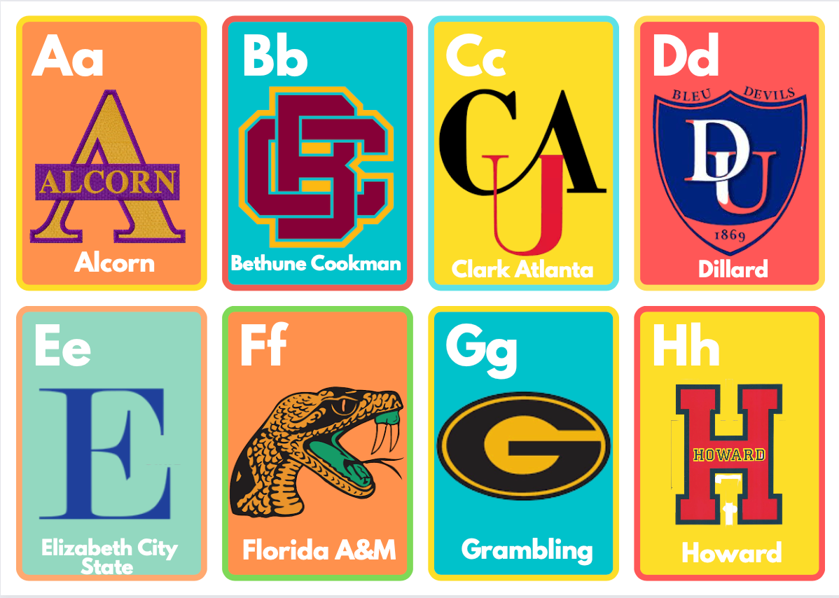 HBCU Alphabet Flash Cards (A-Z) Instant DOWNLOAD